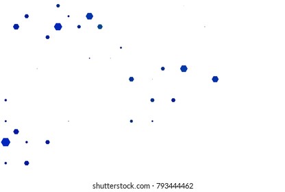 Dark BLUE vector pattern. Hexagonal template. Geometric sample. Repeating hexagon shapes. Brand-New texture for your design. Pattern can be used for background