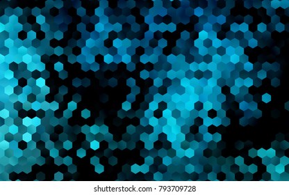 Dark BLUE vector pattern. Hexagonal template. Geometric sample. Repeating hexagon shapes. Brand-New texture for your design. Pattern can be used for background