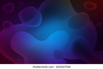 Dark BLUE vector pattern with lamp shapes. Glitter abstract illustration with wry lines. Brand-new design for your ads, poster, banner.