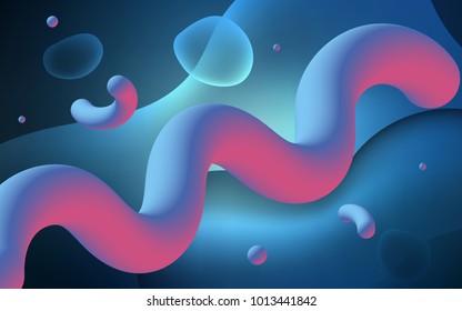 Dark BLUE vector pattern with lamp shapes. Brand-new colored illustration in memphis style with gradient. Memphis style for your business design.