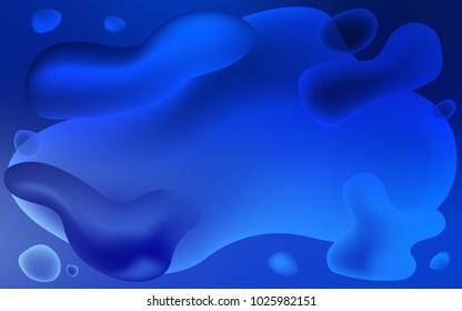 Dark BLUE vector pattern with lamp shapes. An elegant bright illustration with gradient. New composition for your brand book.
