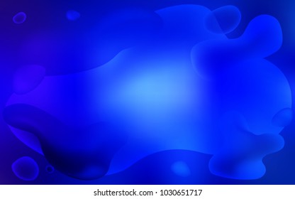 Dark BLUE vector pattern with lamp shapes. A vague circumflex abstract illustration with gradient. New composition for your brand book.
