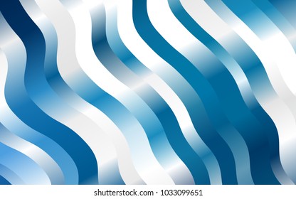 Dark BLUE vector pattern with lamp shapes. A vague circumflex abstract illustration with gradient. New composition for your brand book.