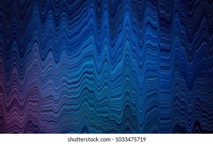 Dark BLUE vector pattern with lamp shapes. Shining illustration, which consist of blurred lines, circles. A completely new template for your business design.