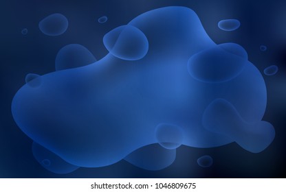 Dark BLUE vector pattern with lamp shapes. A completely new color illustration in memphis style. Textured wave pattern for backgrounds.