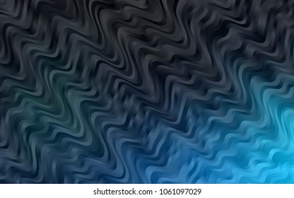 Dark BLUE vector pattern with lamp shapes. A vague circumflex abstract illustration with gradient. The elegant pattern for brand book.