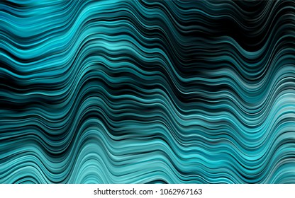 Dark BLUE vector pattern with lamp shapes. Modern gradient abstract illustration with bandy lines. The template for cell phone backgrounds.