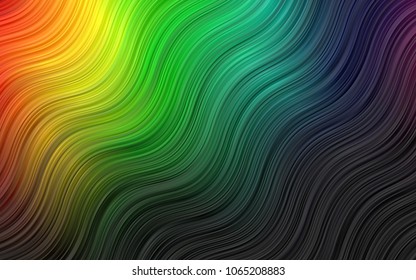 Dark BLUE vector pattern with lamp shapes. Blurred geometric sample with gradient bubbles.  The elegant pattern for brand book.