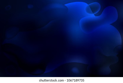 Dark BLUE vector pattern with lamp shapes. Shining illustration, which consist of blurred lines, circles. The best blurred design for your business.