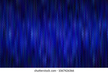 Dark BLUE vector pattern with lamp shapes. A vague circumflex abstract illustration with gradient. A completely new template for your business design.