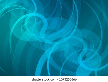 Dark BLUE vector pattern with lamp shapes. Blurred geometric sample with gradient bubbles.  The template for cell phone backgrounds.