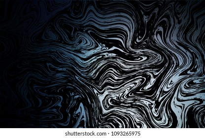 Dark BLUE vector pattern with lamp shapes. Shining crooked illustration in marble style. A completely new template for your business design.