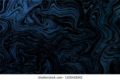Dark BLUE vector pattern with lamp shapes. Colorful illustration in abstract marble style with gradient. The best blurred design for your business.
