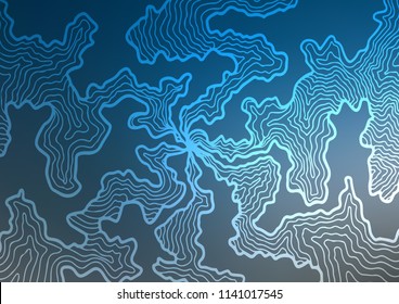 Dark BLUE vector pattern with lamp shapes. Creative geometric illustration in marble style with gradient. Brand new design for your ads, poster, banner.