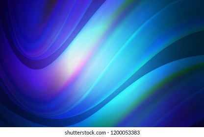 Dark BLUE vector pattern with lamp shapes. A vague circumflex abstract illustration with gradient. A new texture for your  ad, booklets, leaflets.