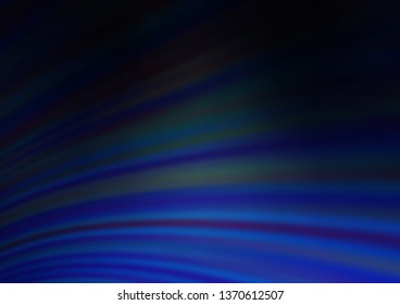 Dark BLUE vector pattern with lamp shapes. A vague circumflex abstract illustration with gradient. The elegant pattern for brand book.