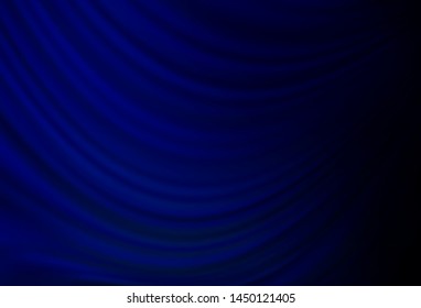 Dark BLUE vector pattern with lamp shapes. Brand new colored illustration in marble style with gradient. A completely new marble design for your business.