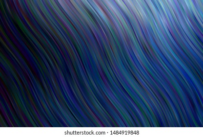 Dark BLUE vector pattern with lamp shapes. A completely new color illustration in marble style. A new texture for your  ad, booklets, leaflets.