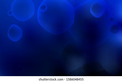Dark BLUE vector pattern with lamp shapes. A vague circumflex abstract illustration with gradient. A new texture for your  ad, booklets, leaflets.