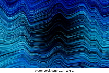 Dark BLUE vector pattern with lava shapes. Shining crooked illustration in marble style. The template for cell phone backgrounds.