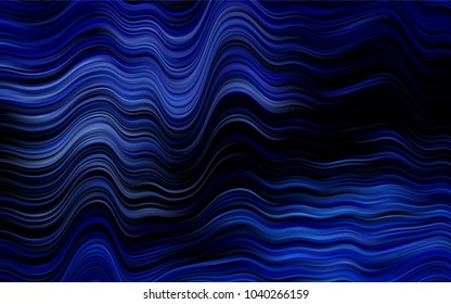 Dark BLUE vector pattern with lava shapes. Creative geometric illustration in marble style with gradient. A completely new marble design for your business.