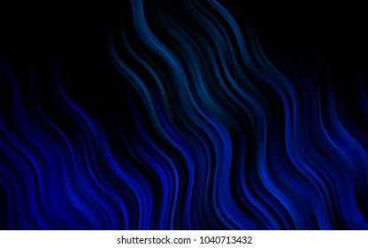 Dark BLUE vector pattern with lava shapes. Blurred geometric sample with gradient bubbles.  Brand-new design for your ads, poster, banner.