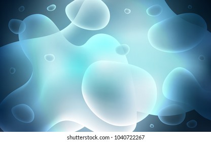 Dark BLUE vector pattern with lava shapes. An elegant bright illustration with gradient. A completely new template for your business design.