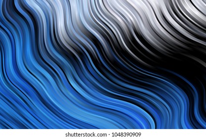 Dark BLUE vector pattern with lava shapes. An elegant bright illustration with gradient. The elegant pattern for brand book.