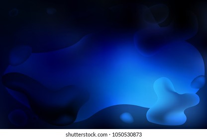 Dark BLUE vector pattern with lava shapes. Colorful illustration in abstract memphis style with gradient. The best blurred design for your business.