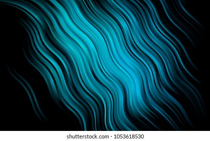Dark BLUE vector pattern with lava shapes. An elegant bright illustration with gradient. Pattern for your business design.