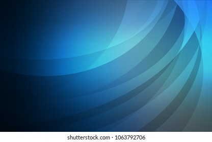 Dark BLUE vector pattern with lava shapes. Shining illustration, which consist of blurred lines, circles. A new texture for your  ad, booklets, leaflets.