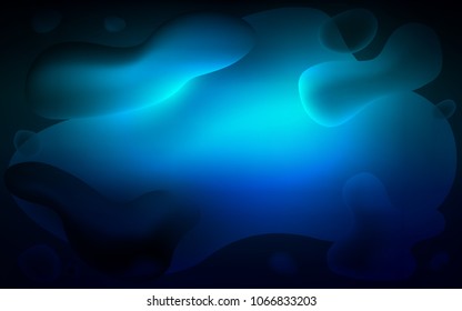 Dark BLUE vector pattern with lava shapes. A completely new color illustration in memphis style. A completely new memphis design for your business.