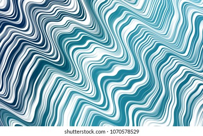 Dark BLUE vector pattern with lava shapes. A vague circumflex abstract illustration with gradient. Textured wave pattern for backgrounds.