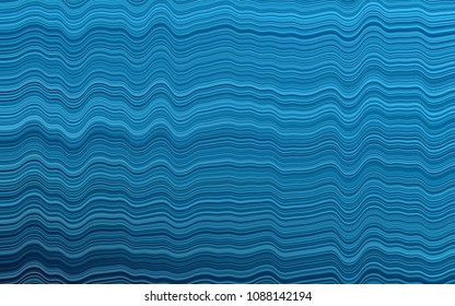 Dark BLUE vector pattern with lava shapes. A vague circumflex abstract illustration with gradient. A completely new template for your business design.