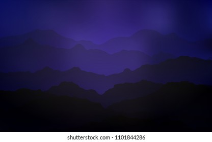 Dark BLUE vector pattern with lava shapes. A vague circumflex abstract illustration with gradient. A completely new template for your business design.