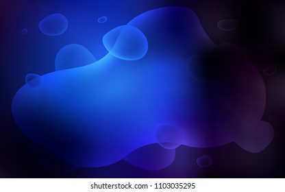 Dark BLUE vector pattern with lava shapes. Glitter abstract illustration with wry lines. A completely new memphis design for your business.