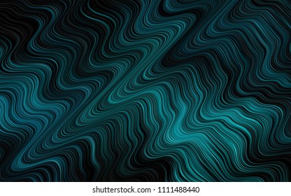 Dark BLUE vector pattern with lava shapes. Modern gradient abstract illustration with bandy lines. A completely new template for your business design.