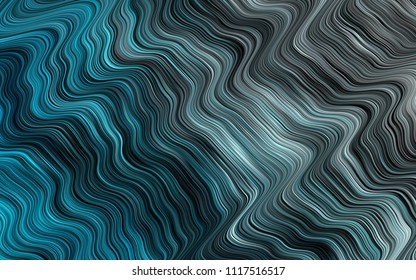 Dark BLUE vector pattern with lava shapes. Shining illustration, which consist of blurred lines, circles. The template for cell phone backgrounds.