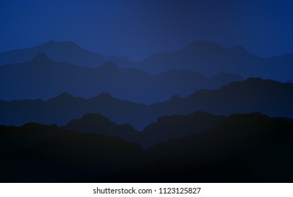 Dark BLUE vector pattern with lava shapes. A vague circumflex abstract illustration with gradient. A completely new template for your business design.