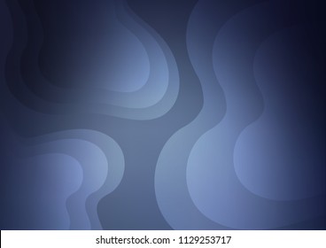 Dark BLUE vector pattern with lava shapes. Geometric illustration in marble style with gradient.  The elegant pattern for brand book.