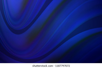 Dark BLUE vector pattern with lava shapes. Blurred geometric sample with gradient bubbles.  The best blurred design for your business.