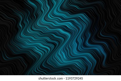 Dark BLUE vector pattern with lava shapes. An elegant bright illustration with gradient. Marble design for your web site.