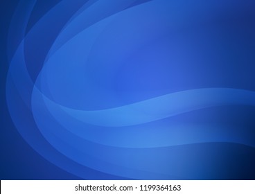 Dark BLUE vector pattern with lava shapes. Glitter abstract illustration with wry lines. Marble design for your web site.