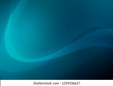 Dark BLUE vector pattern with lava shapes. Modern gradient abstract illustration with bandy lines. Brand new design for your ads, poster, banner.