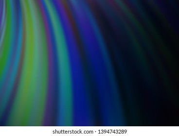 Dark BLUE vector pattern with lava shapes. Colorful abstract illustration with gradient lines. New composition for your brand book.