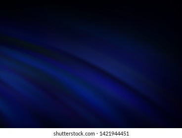 Dark BLUE vector pattern with lava shapes. Creative illustration in halftone marble style with gradient. Brand new design for your ads, poster, banner.