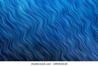 Dark BLUE vector pattern with lava shapes. Creative illustration in halftone marble style with gradient. Pattern for your business design.