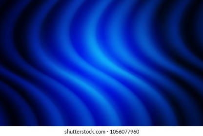 Dark BLUE vector pattern with lines, ovals. Colorful abstract illustration with gradient lines. The best blurred design for your business.