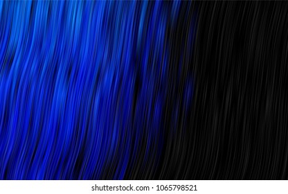 Dark BLUE vector pattern with lines, ovals. Colorful illustration in abstract marble style with gradient. A completely new template for your business design.