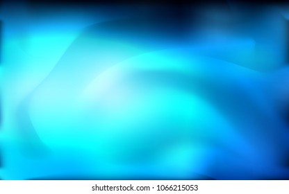 Dark BLUE vector pattern with lines, ovals. A sample with blurred bubble shapes. A completely new template for your business design.